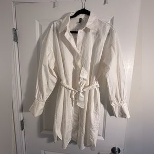 H&M White Shirt Dress. Size small